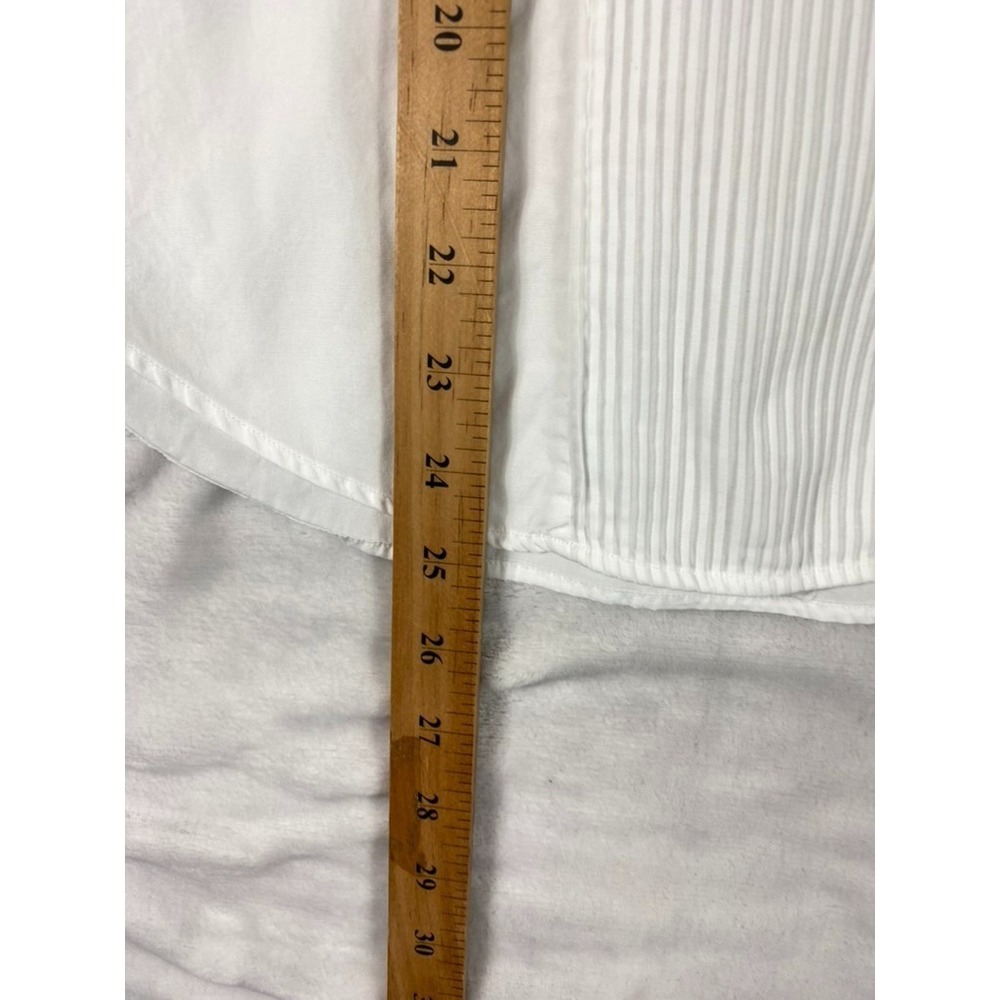 Ralph Lauren Black Label Shirt Women Sz 10 White Pleats Old Money Quiet Luxury - Picture 6 of 14
